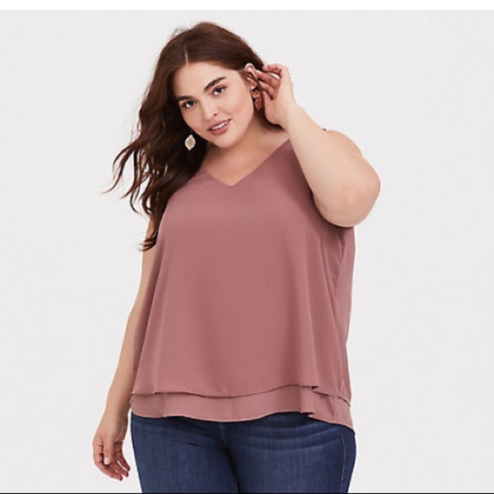 NWT Torrid Walnut Georgette Double Layer Size 0